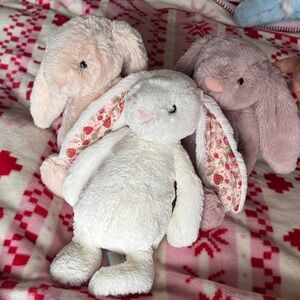 Jellycat Bunny Trio - Luxe Willow, Luxe Rosa, Blossom FLASH SALE